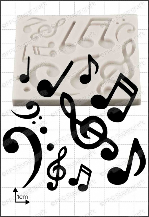 'Musical Notes' Silicone Mould